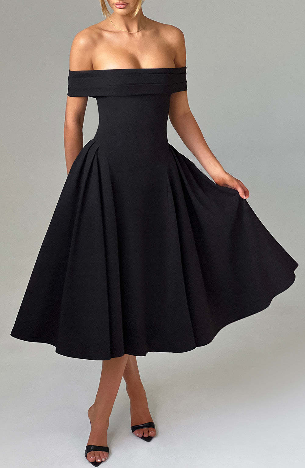 Miranda Midi Dress - Black-My Top Dress.All Rights Reserved