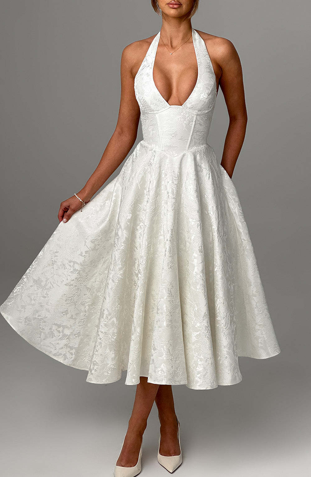 Effie Midi Dress - Ivory-My Top Dress.All Rights Reserved