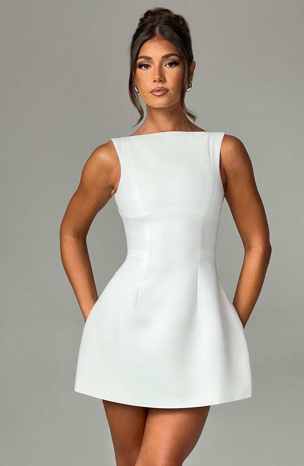 Alana Mini Dress - Ivory-My Top Dress.All Rights Reserved