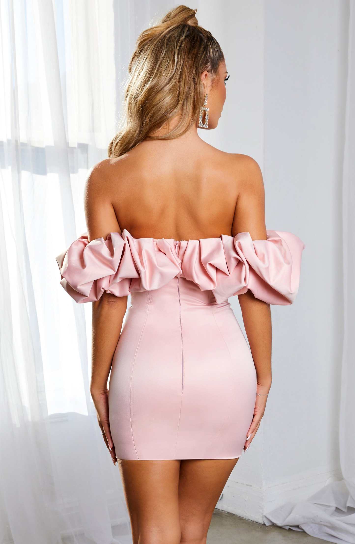 Allie Mini Dress - Baby Pink-My Top Dress.All Rights Reserved