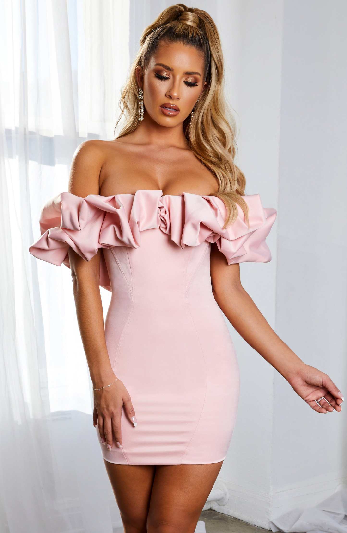 Allie Mini Dress - Baby Pink-My Top Dress.All Rights Reserved
