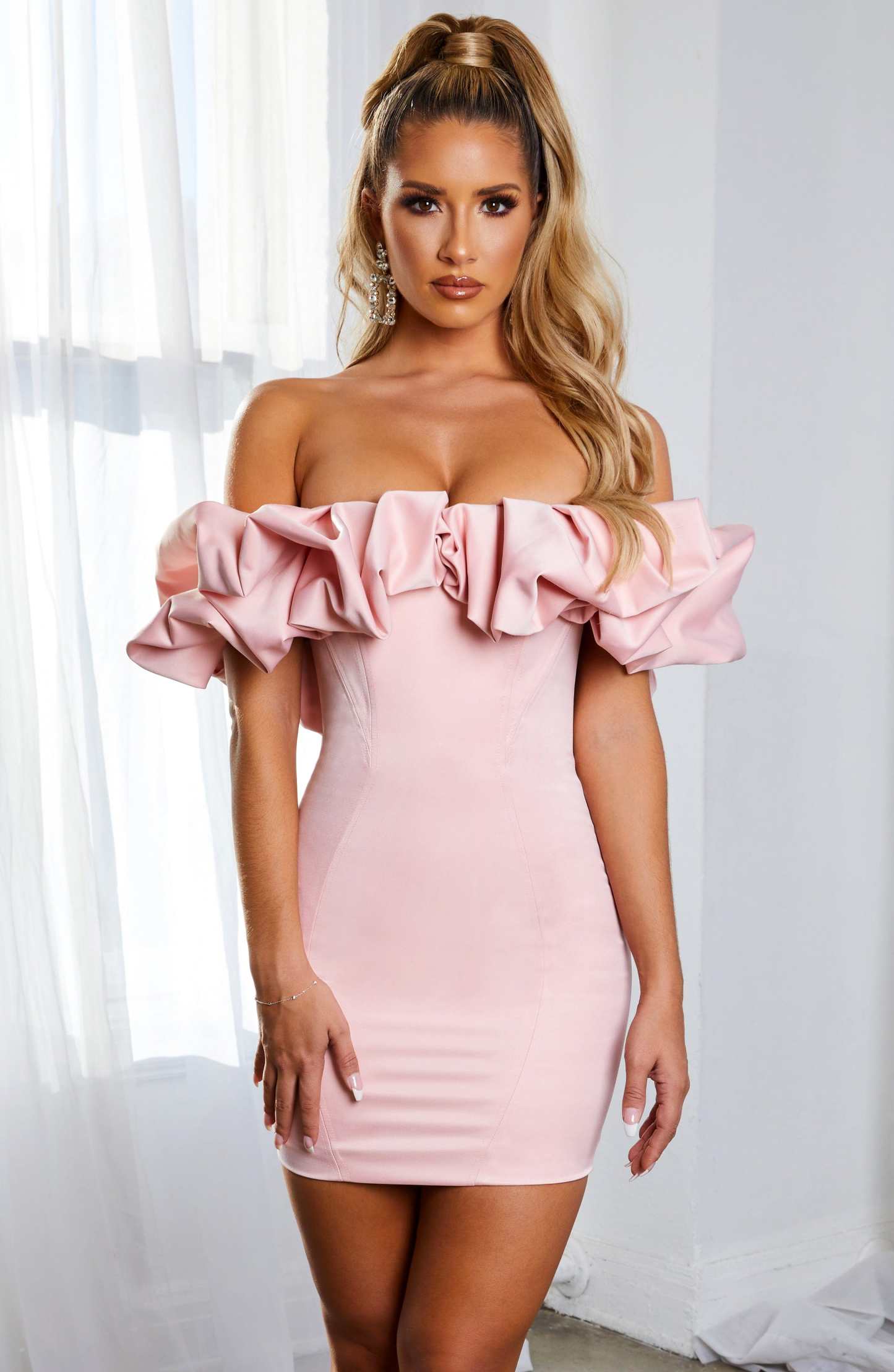 Allie Mini Dress - Baby Pink-My Top Dress.All Rights Reserved