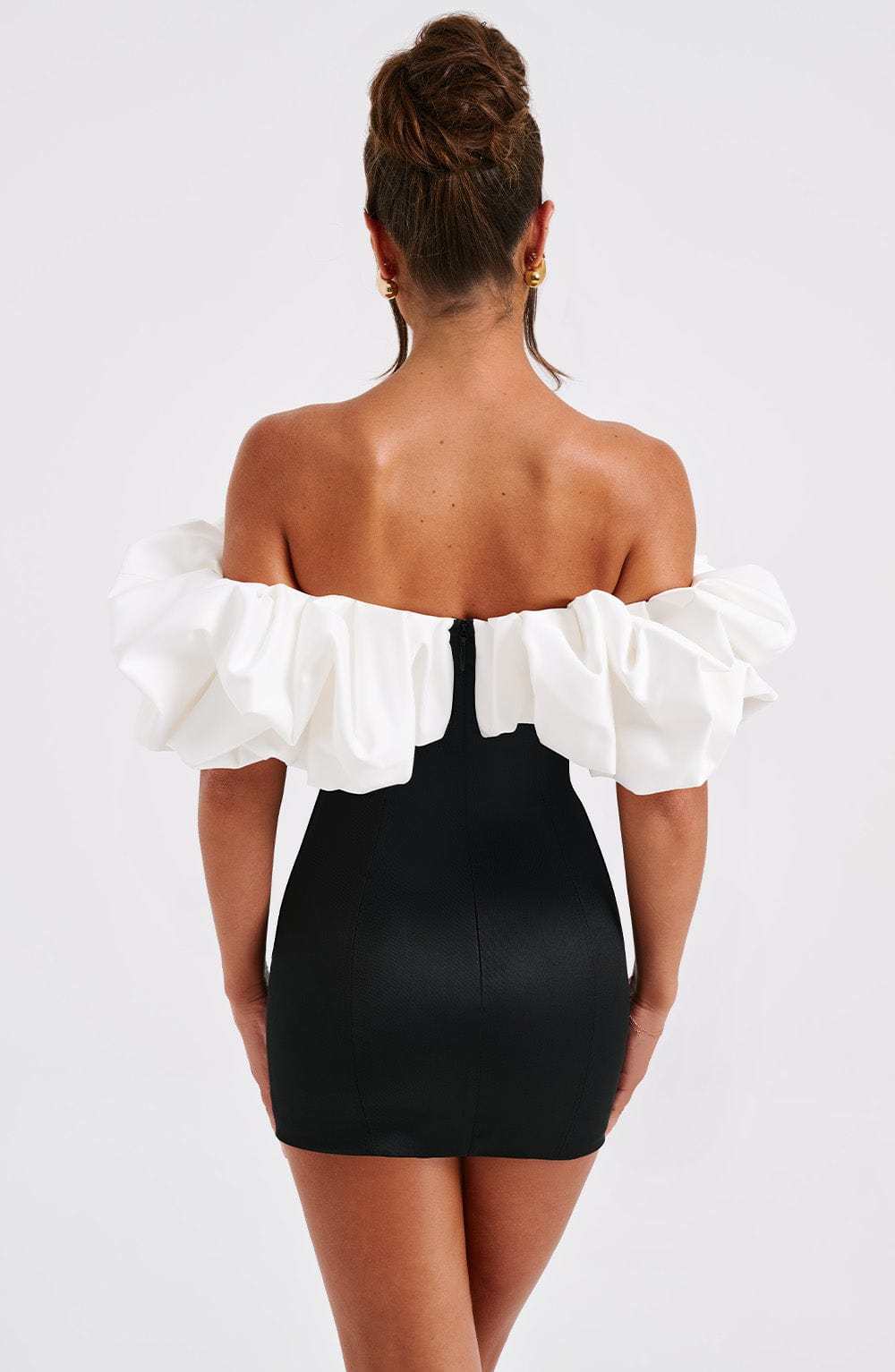 Allie Mini Dress - Black/White-My Top Dress.All Rights Reserved
