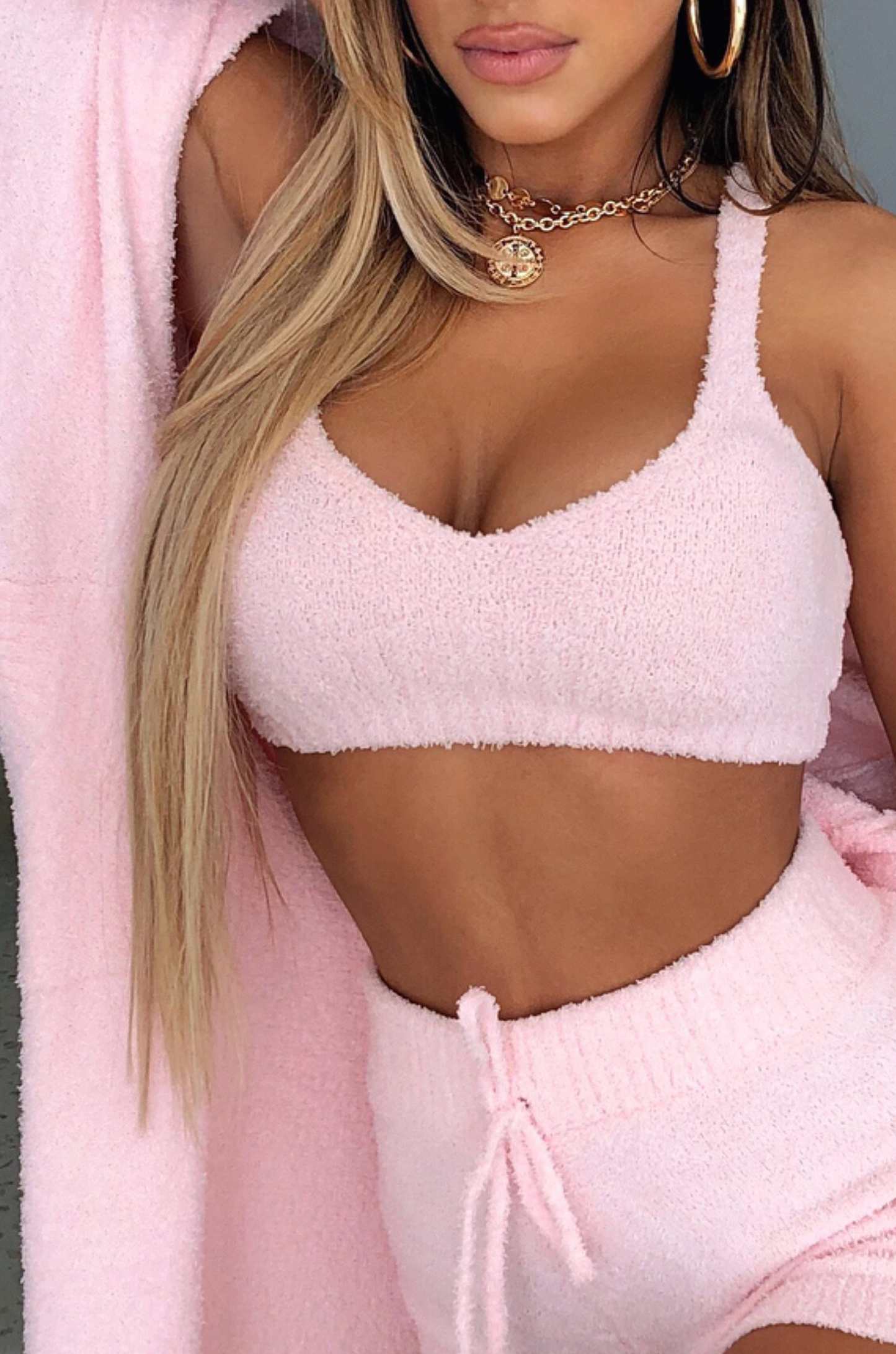 Amber Cozy Cardigan - Baby Pink-My Top Dress.All Rights Reserved