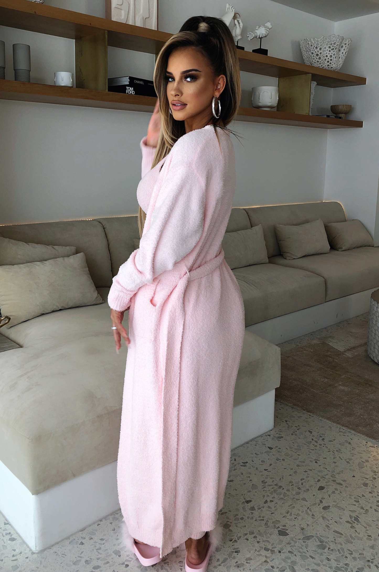 Amber Cozy Cardigan - Baby Pink-My Top Dress.All Rights Reserved
