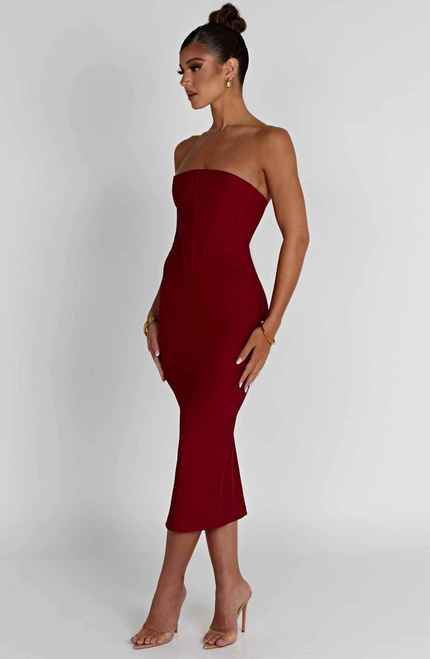Amore Midi Dress - Red-My Top Dress.All Rights Reserved