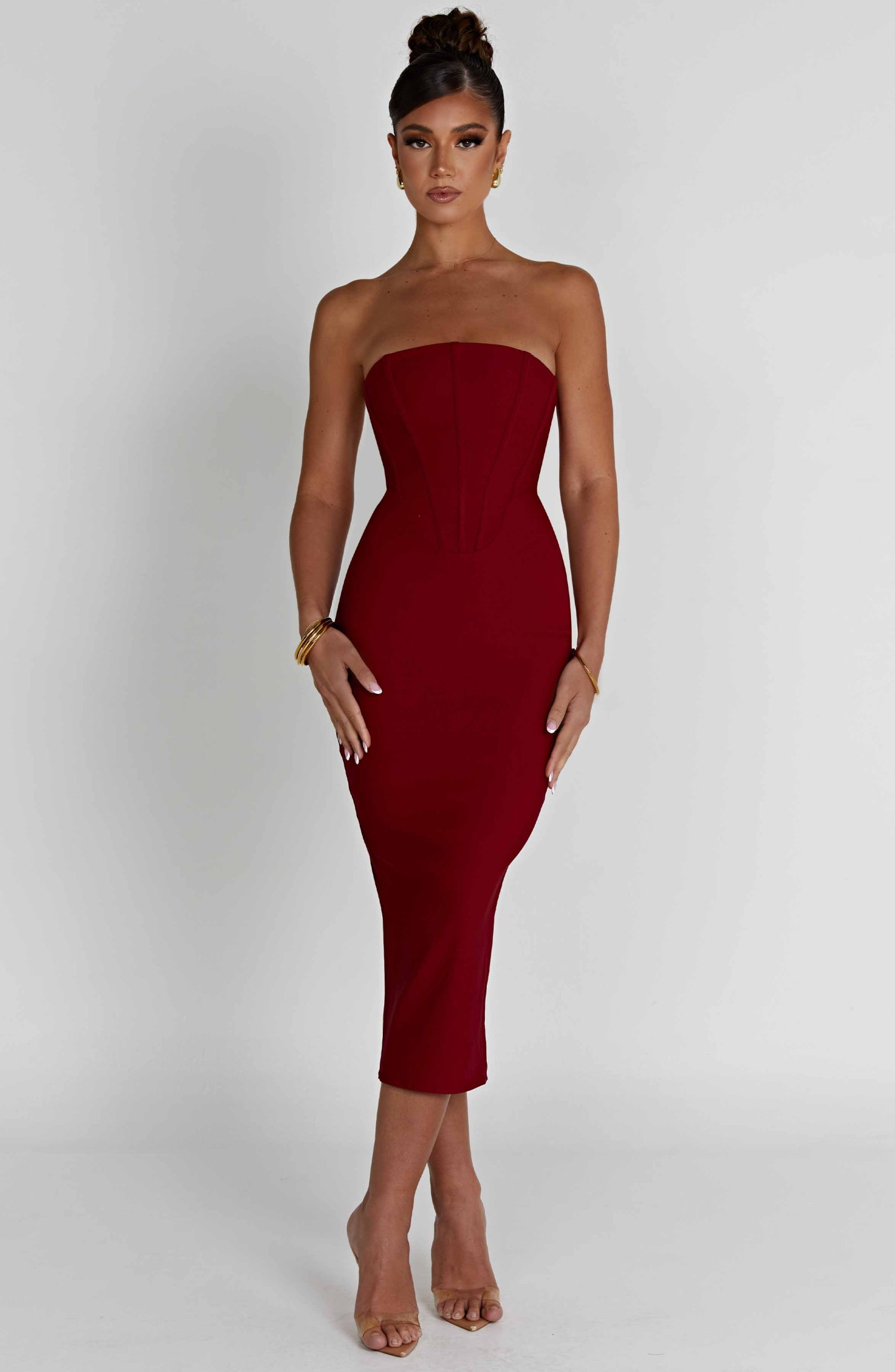 Amore Midi Dress - Red-My Top Dress.All Rights Reserved