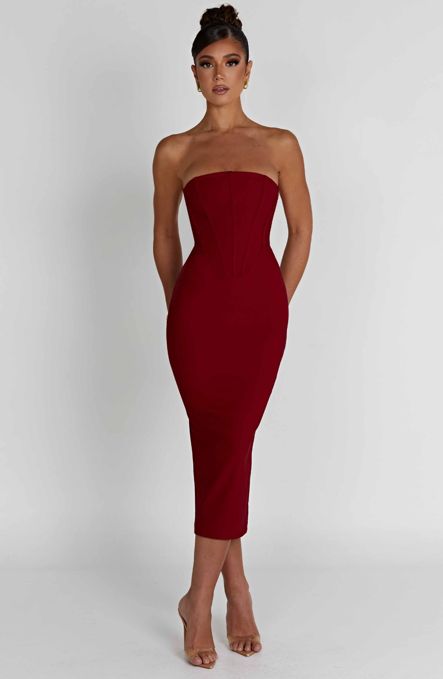 Amore Midi Dress - Red-My Top Dress.All Rights Reserved