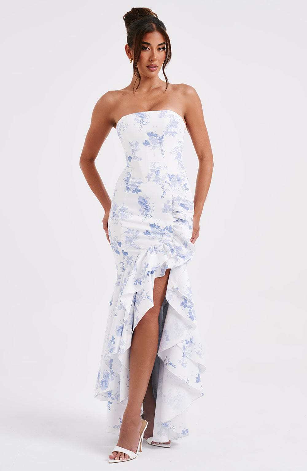 Angelina Maxi Dress - Blue Floral Print-My Top Dress.All Rights Reserved