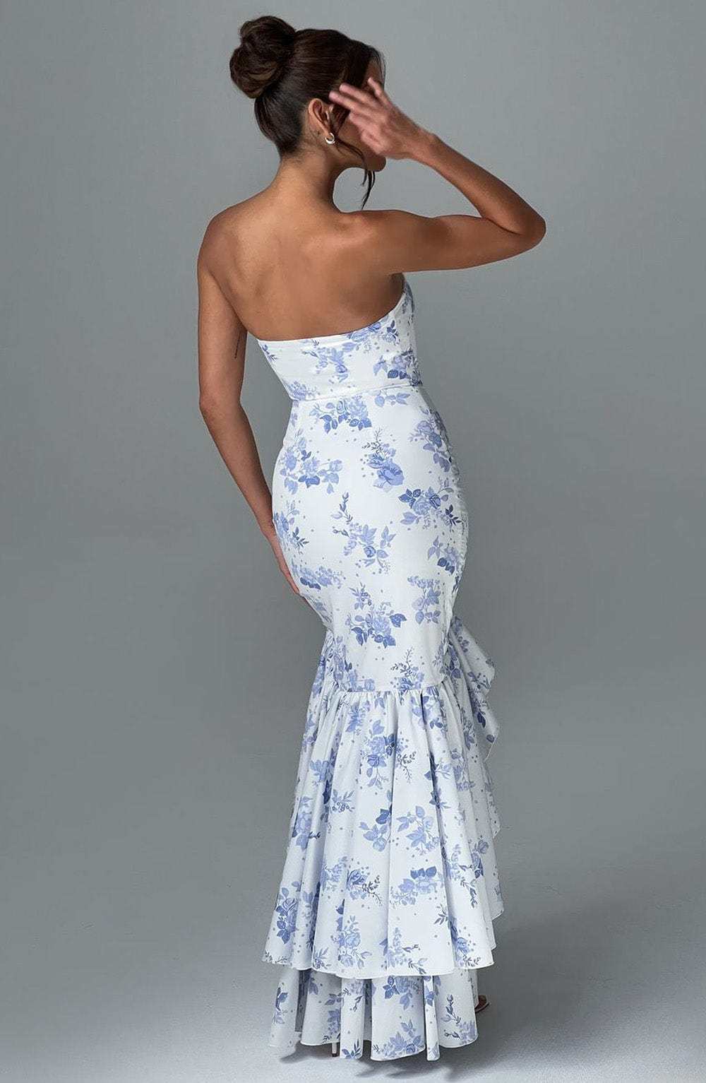 Angelina Maxi Dress - Blue Floral Print-My Top Dress.All Rights Reserved