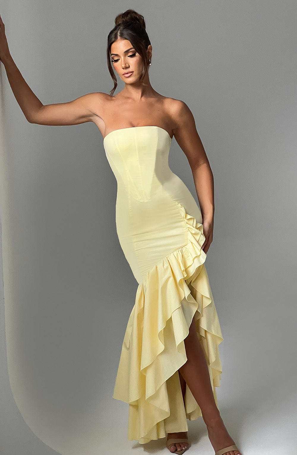 Angelina Maxi Dress - Lemon-My Top Dress.All Rights Reserved
