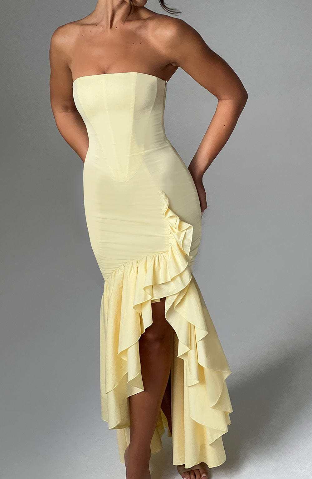 Angelina Maxi Dress - Lemon-My Top Dress.All Rights Reserved