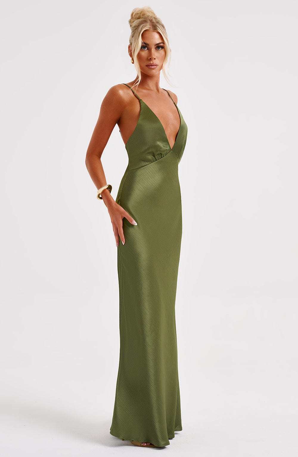 Anja Maxi Dress - Khaki-My Top Dress.All Rights Reserved