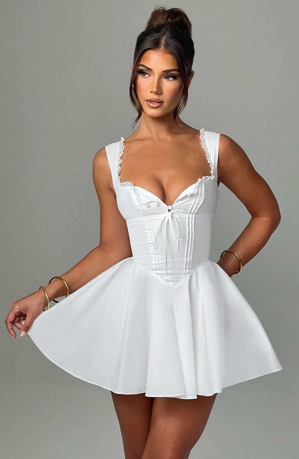 Antonella Mini Dress - Ivory-My Top Dress.All Rights Reserved