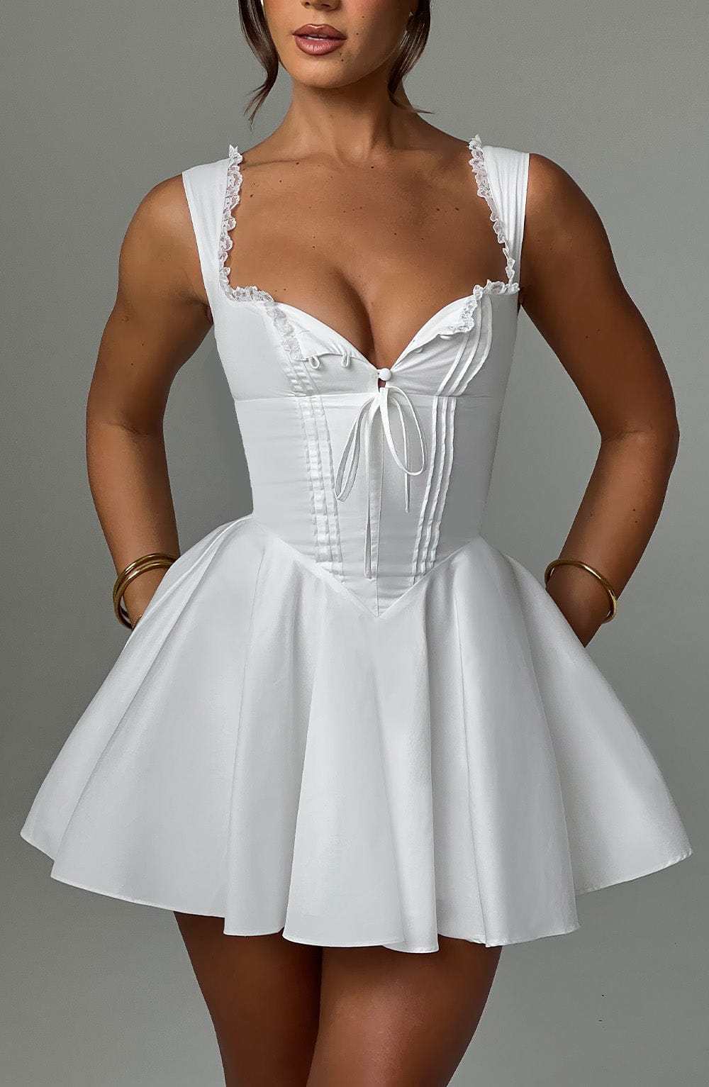 Antonella Mini Dress - Ivory-My Top Dress.All Rights Reserved