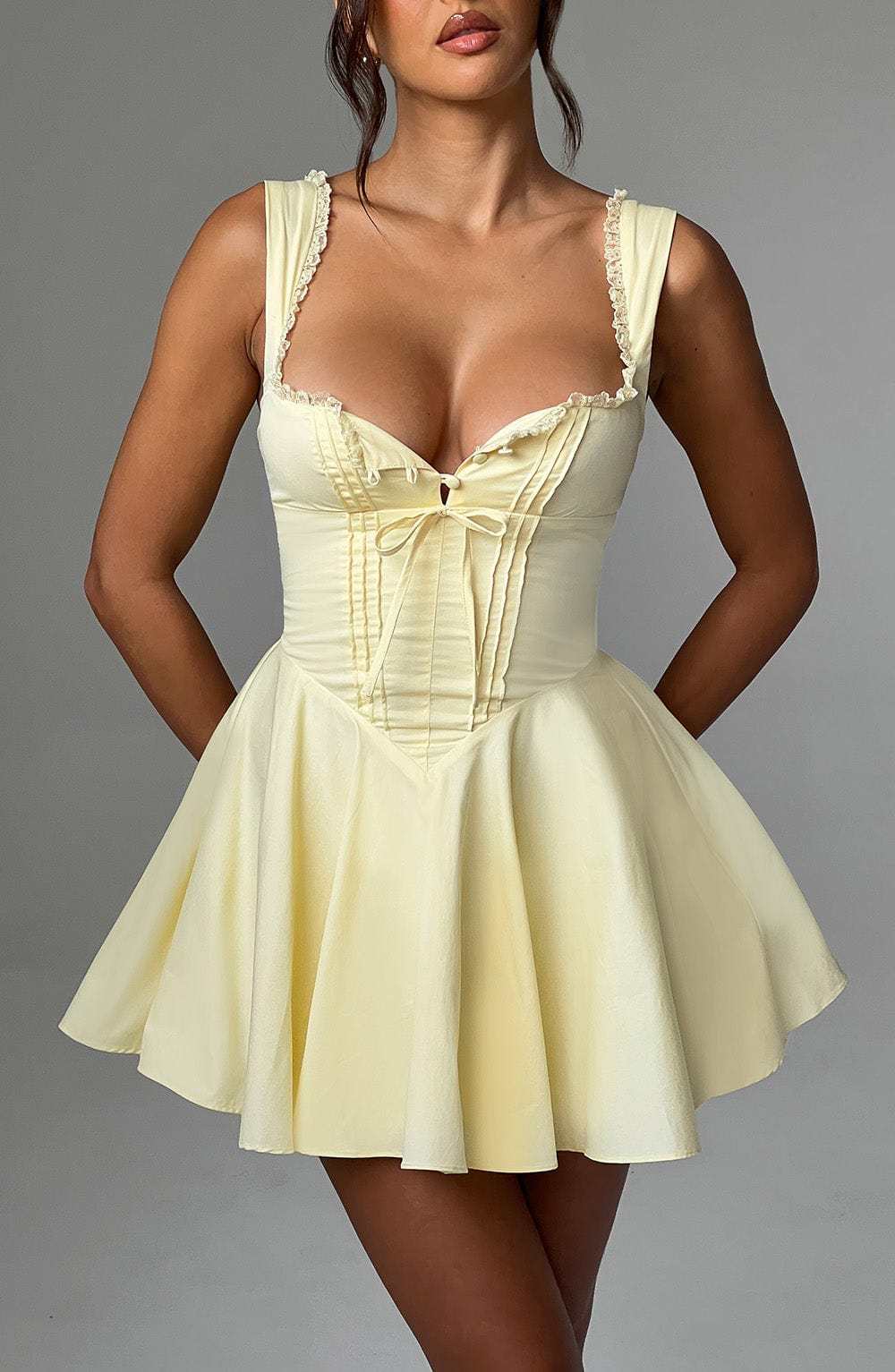 Antonella Mini Dress - Lemon-My Top Dress.All Rights Reserved