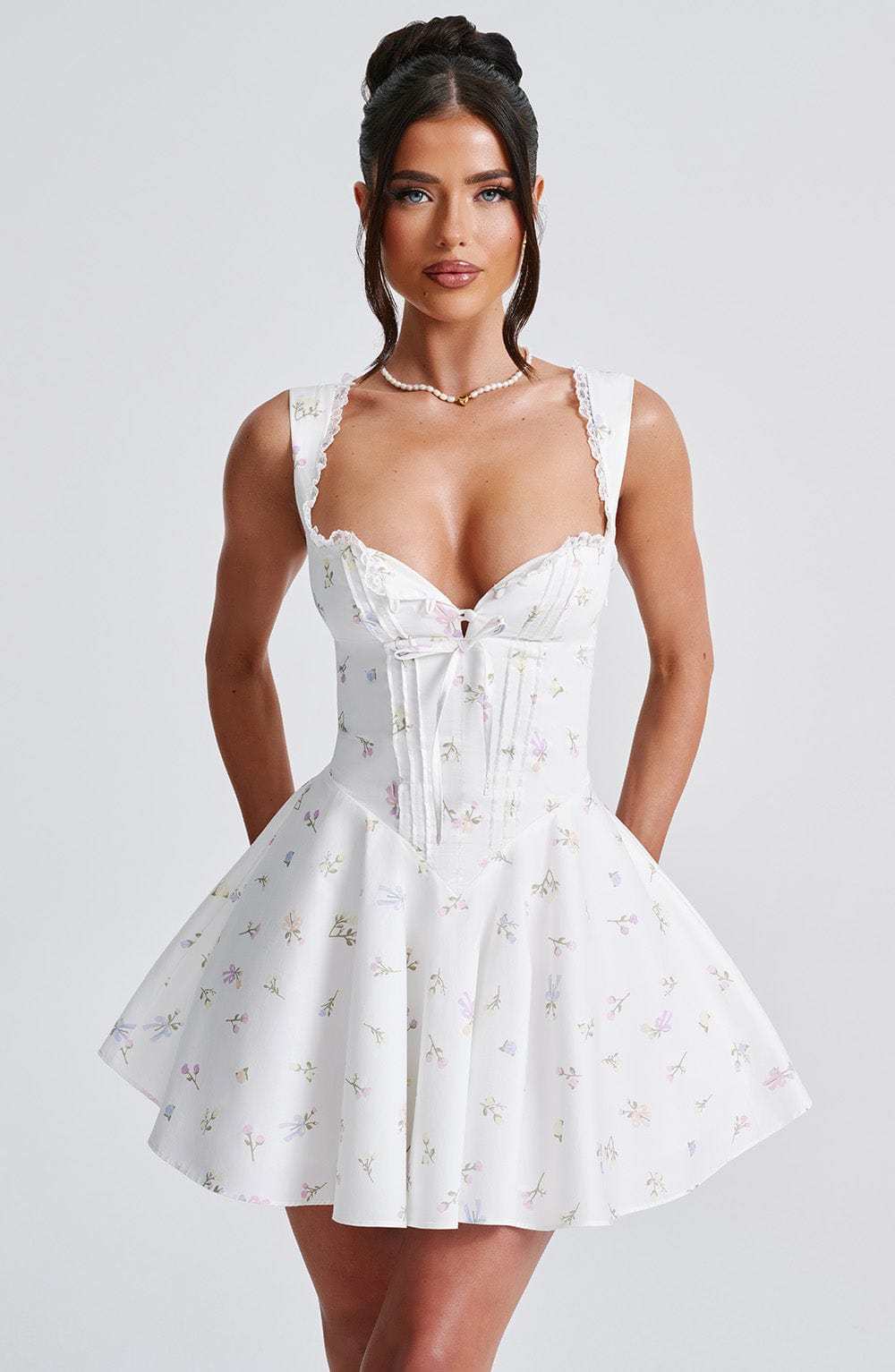 Antonella Mini Dress - Multi Floral Print-My Top Dress.All Rights Reserved