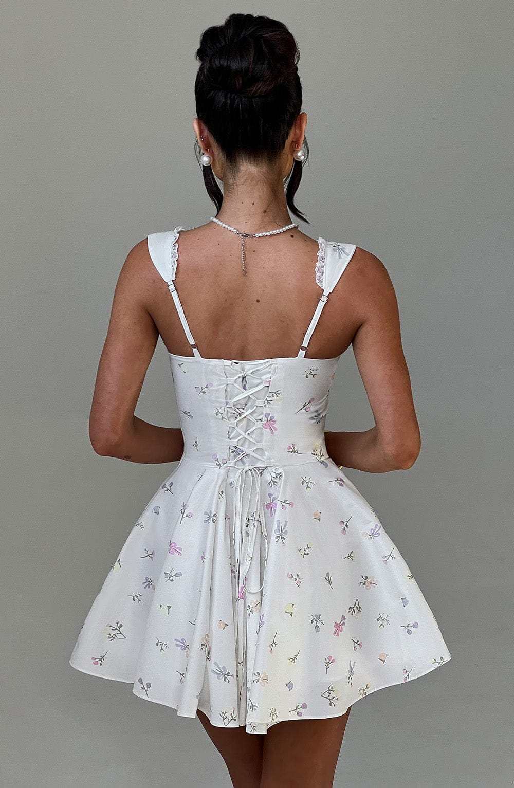 Antonella Mini Dress - Multi Floral Print-My Top Dress.All Rights Reserved