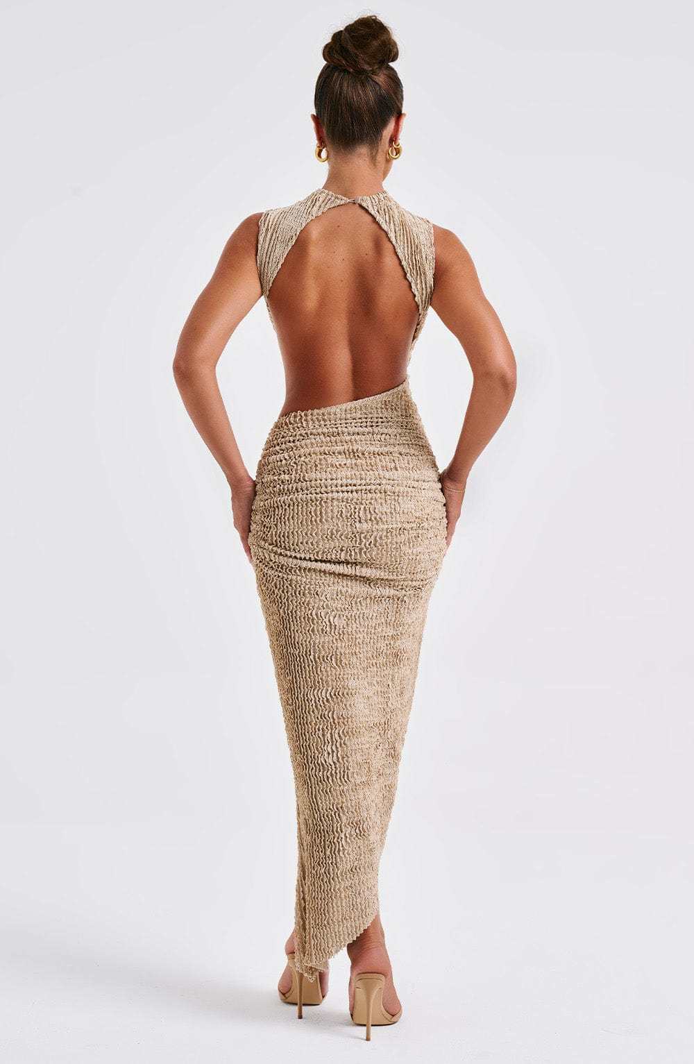 Aphrodite Midi Dress - Beige-My Top Dress.All Rights Reserved