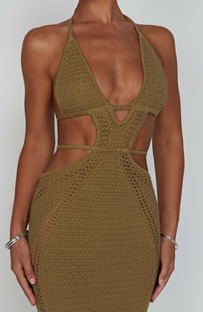 Arabella Maxi Dress - Khaki-My Top Dress.All Rights Reserved