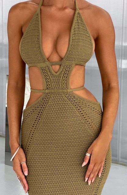 Arabella Maxi Dress - Khaki-My Top Dress.All Rights Reserved