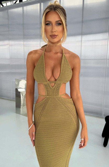 Arabella Maxi Dress - Khaki-My Top Dress.All Rights Reserved