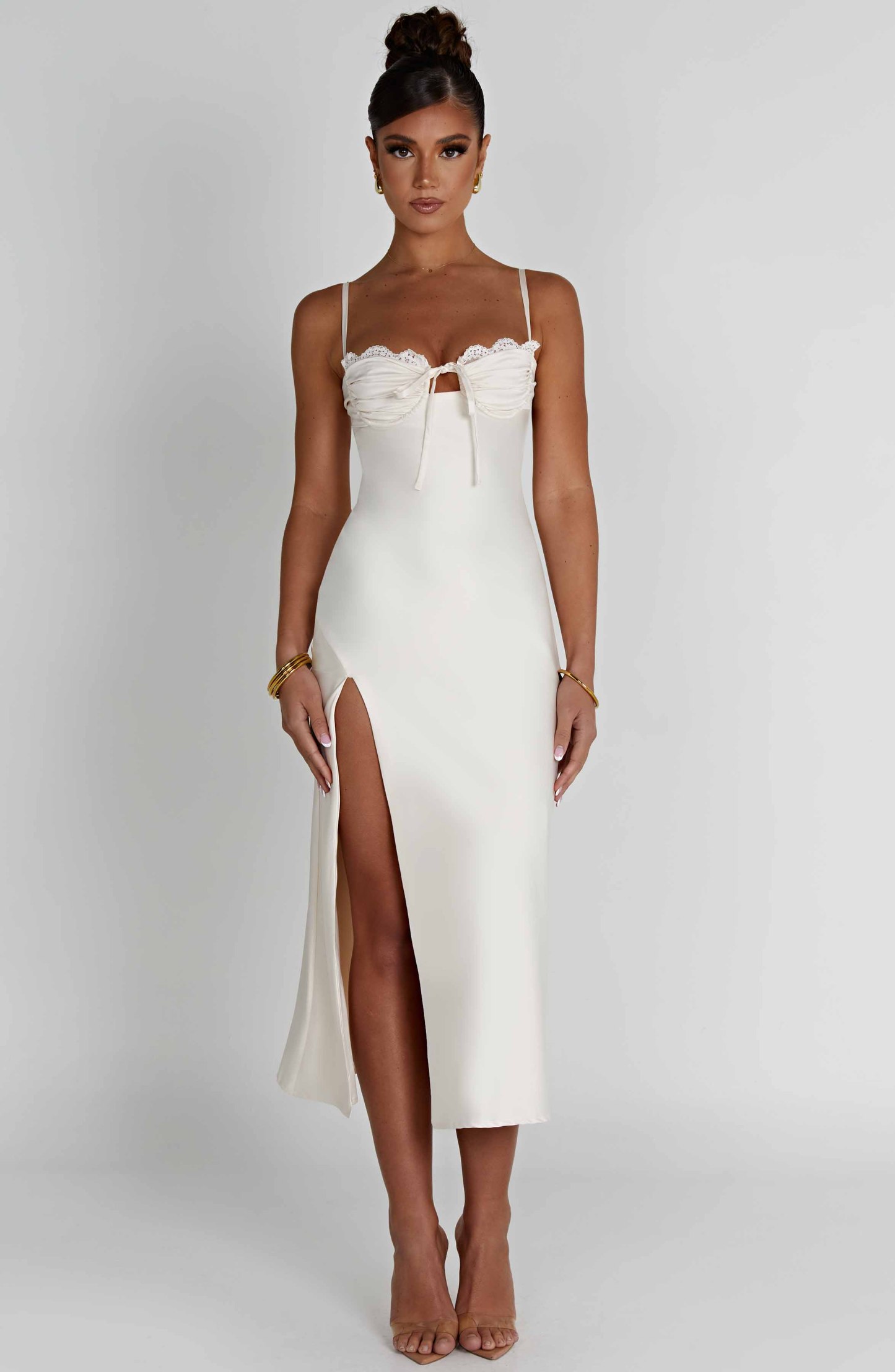 Ardelle Midi Dress - Ivory-My Top Dress.All Rights Reserved