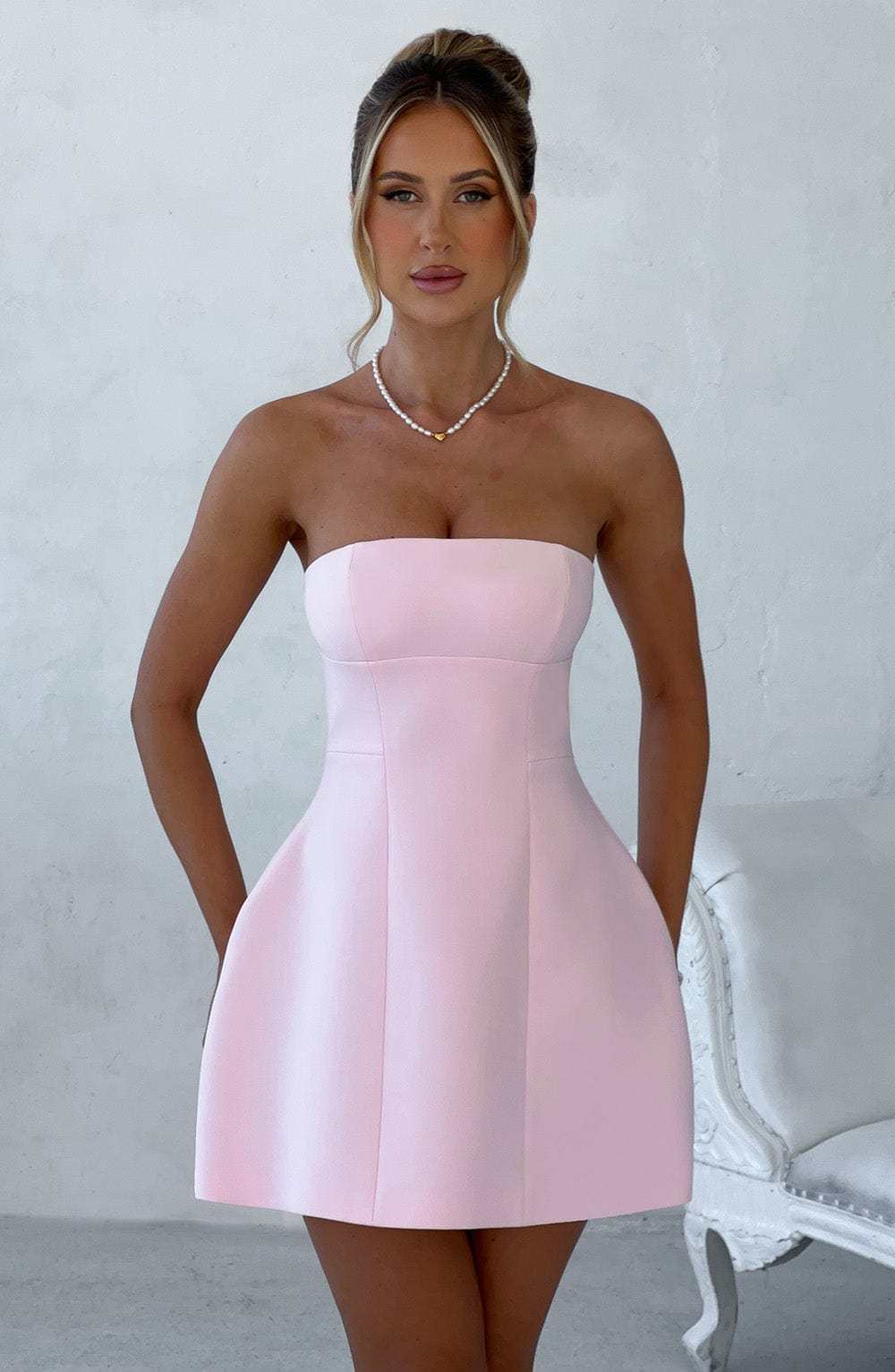 Asha Mini Dress - Blush-My Top Dress.All Rights Reserved
