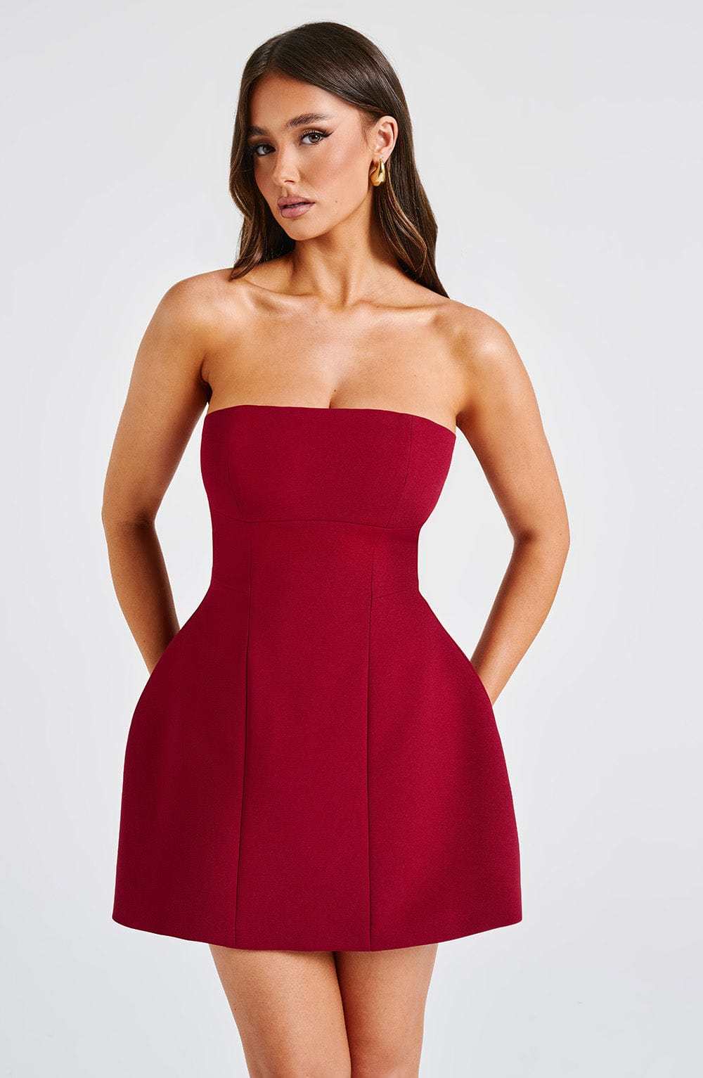 Asha Mini Dress - Wine-My Top Dress.All Rights Reserved