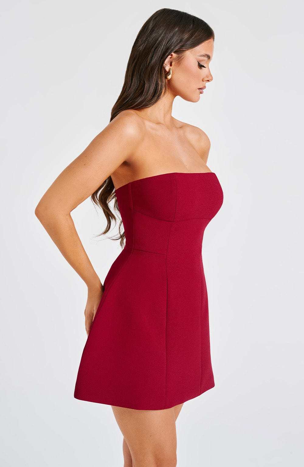 Asha Mini Dress - Wine-My Top Dress.All Rights Reserved