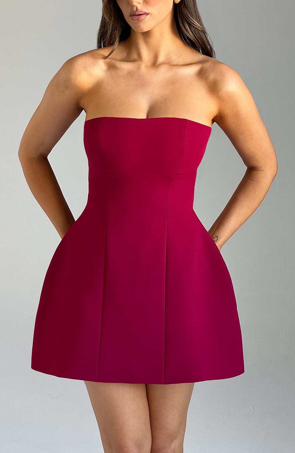 Asha Mini Dress - Wine-My Top Dress.All Rights Reserved