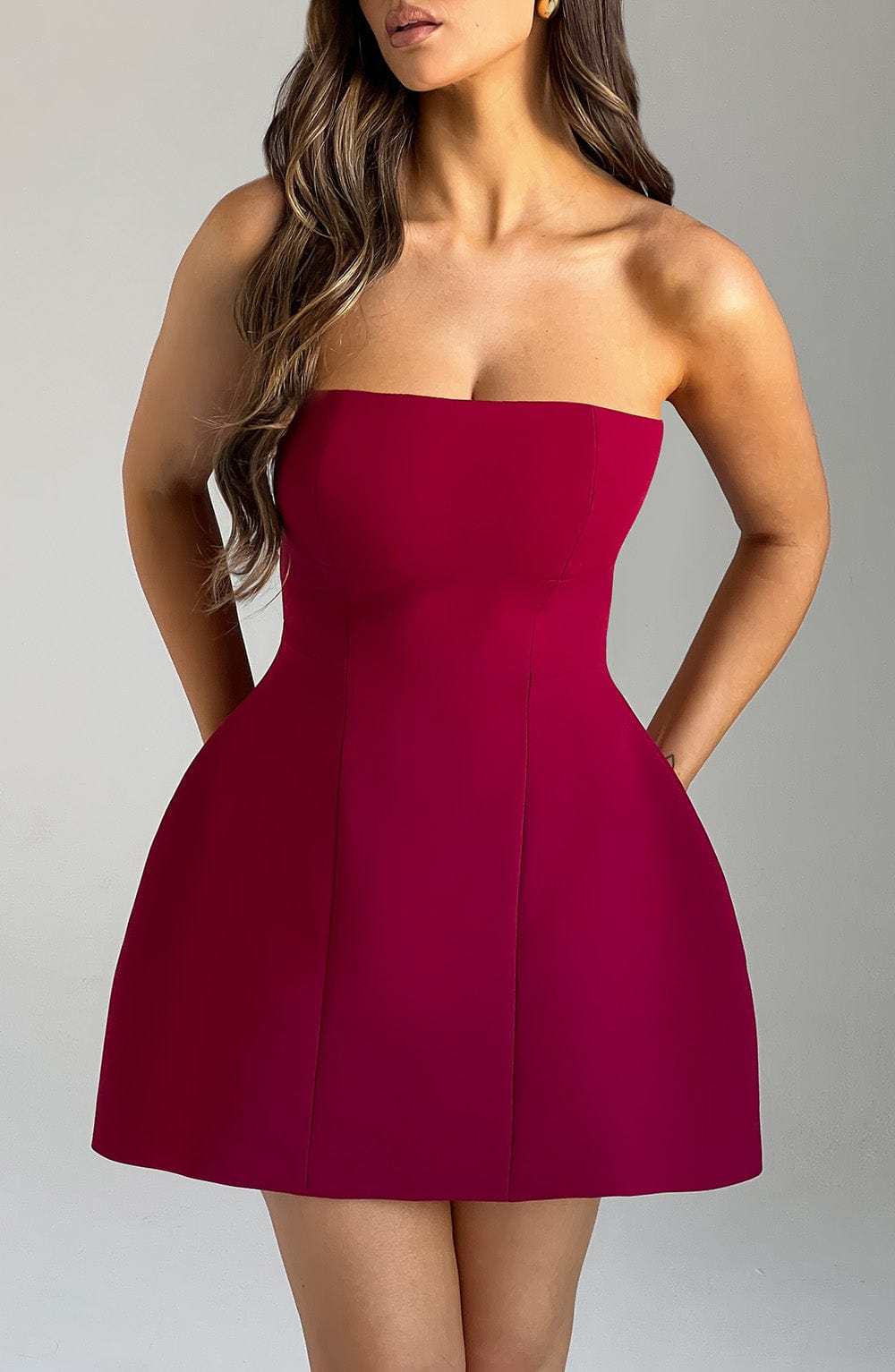 Asha Mini Dress - Wine-My Top Dress.All Rights Reserved