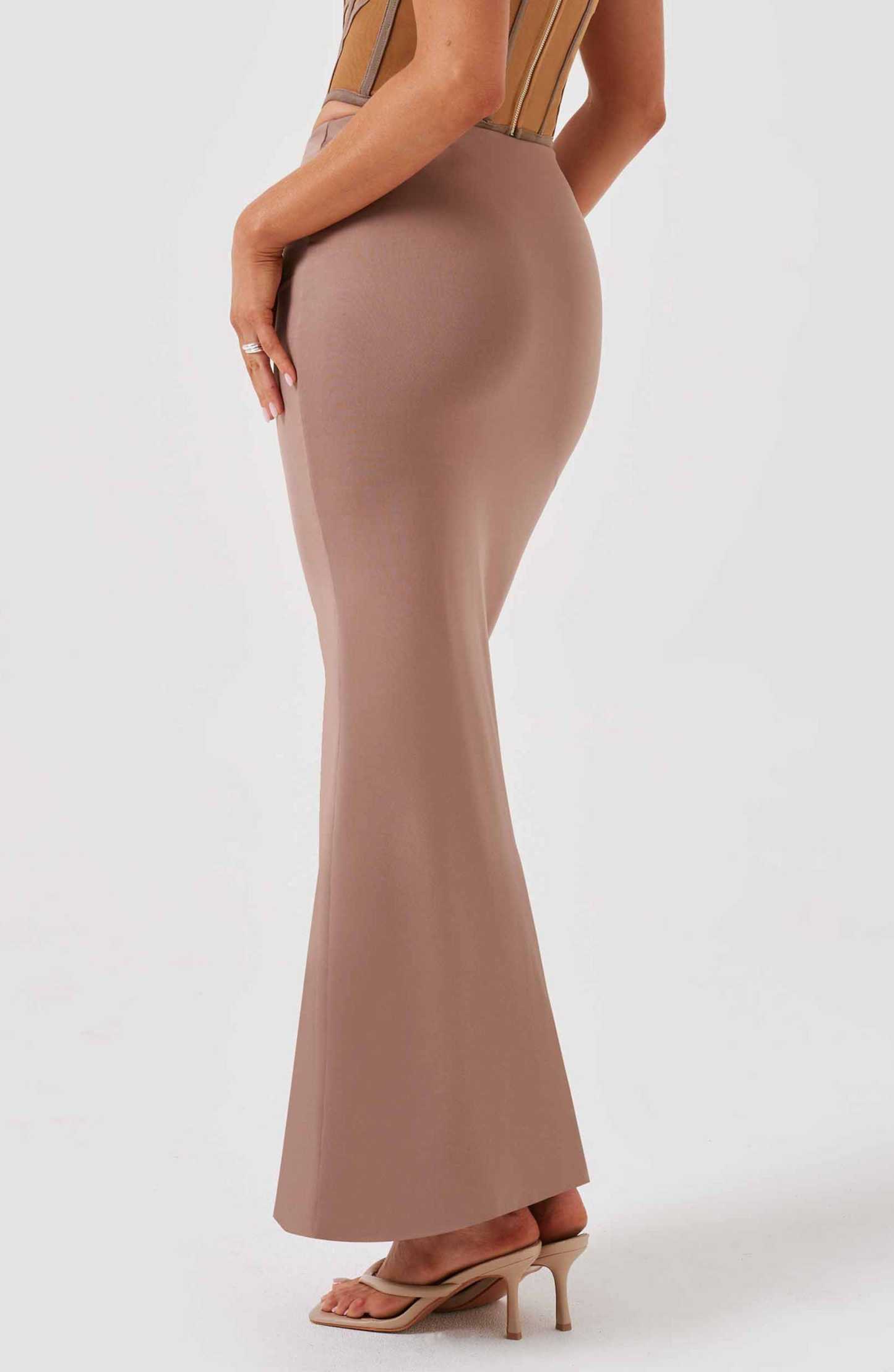 Astrid Maxi Skirt - Chocolate-My Top Dress.All Rights Reserved