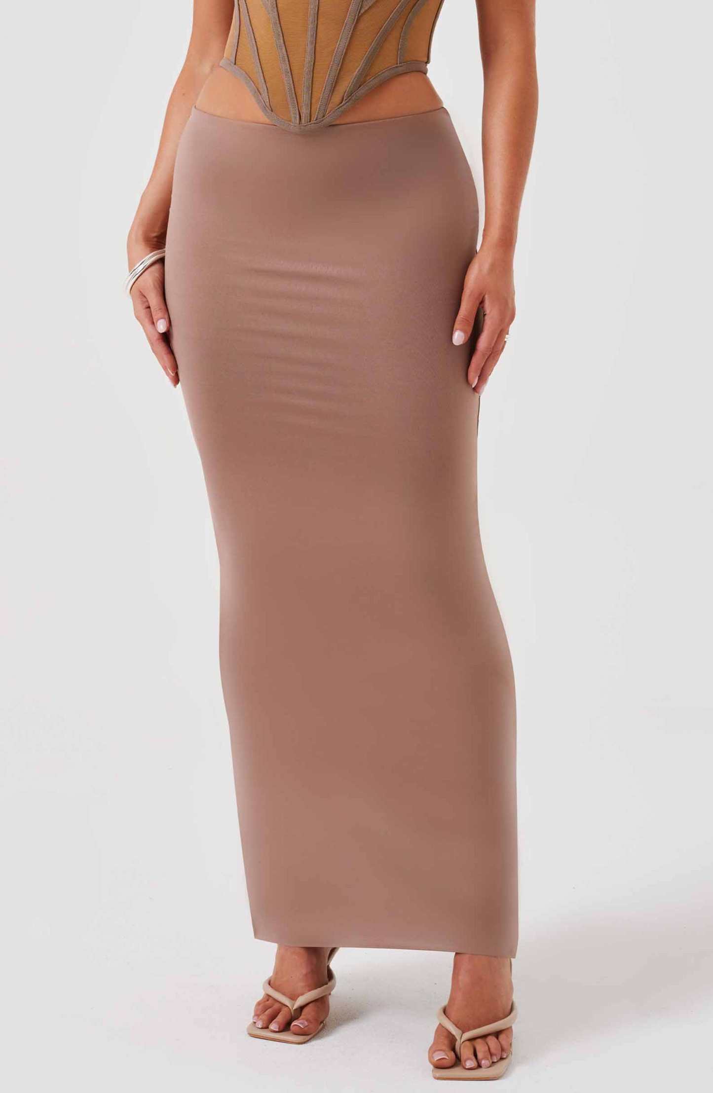 Astrid Maxi Skirt - Chocolate-My Top Dress.All Rights Reserved