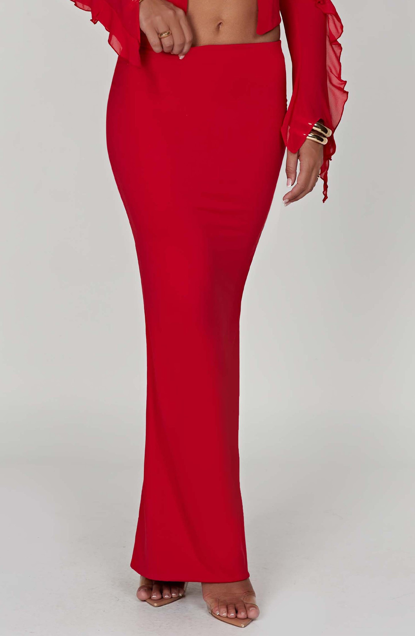 Astrid Maxi Skirt - Red-My Top Dress.All Rights Reserved
