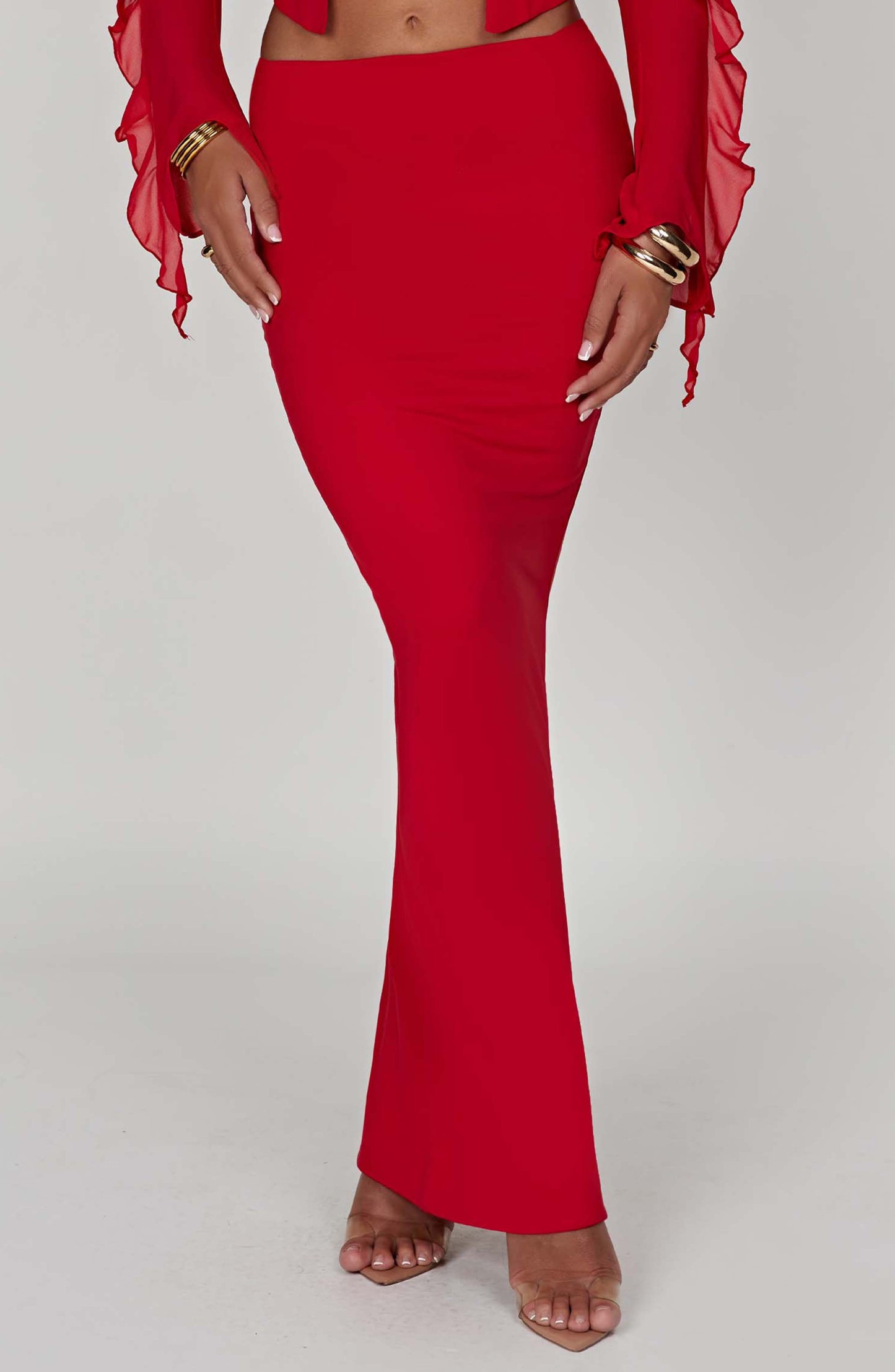 Astrid Maxi Skirt - Red-My Top Dress.All Rights Reserved