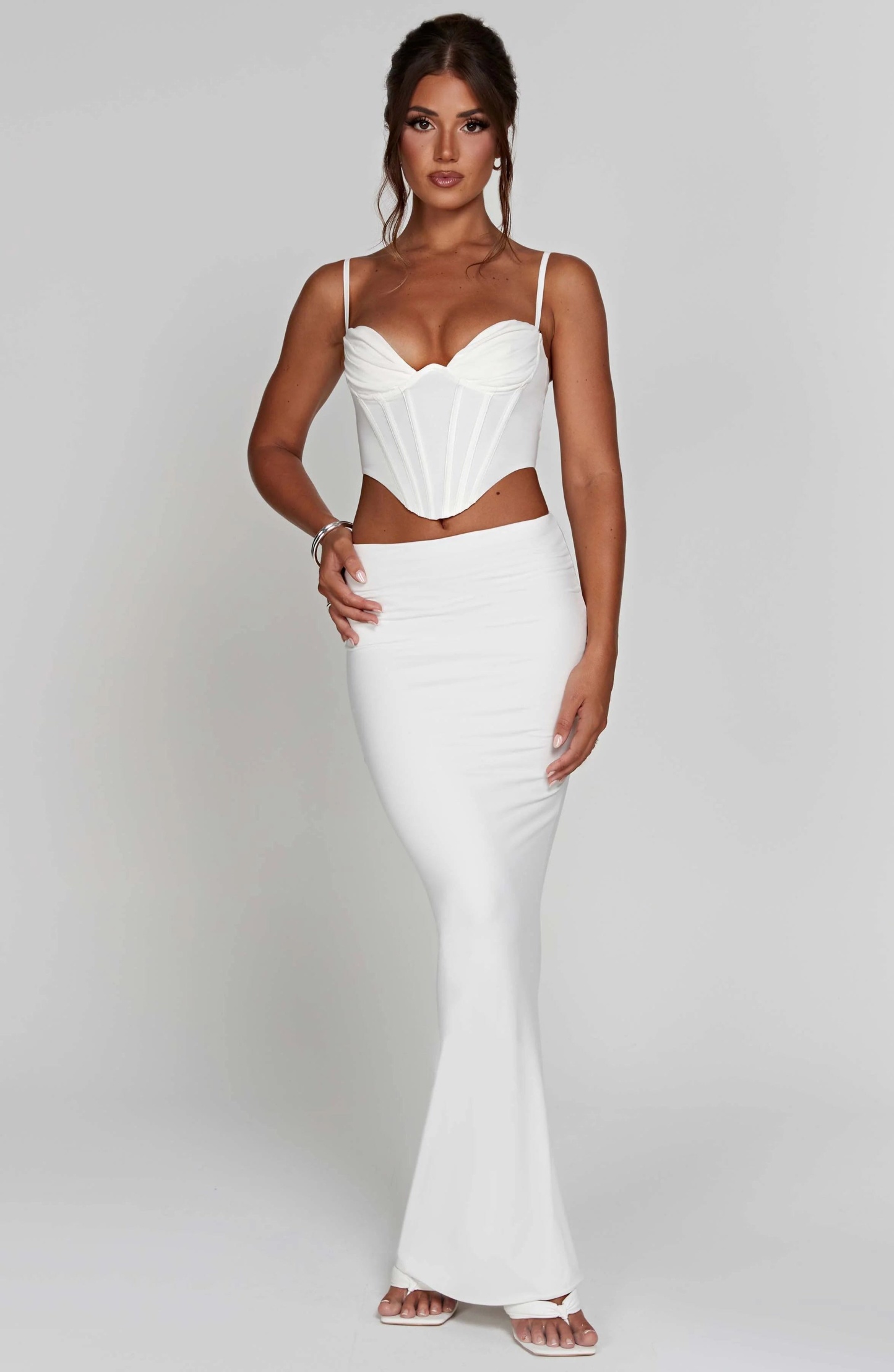 Astrid Maxi Skirt - White-My Top Dress.All Rights Reserved