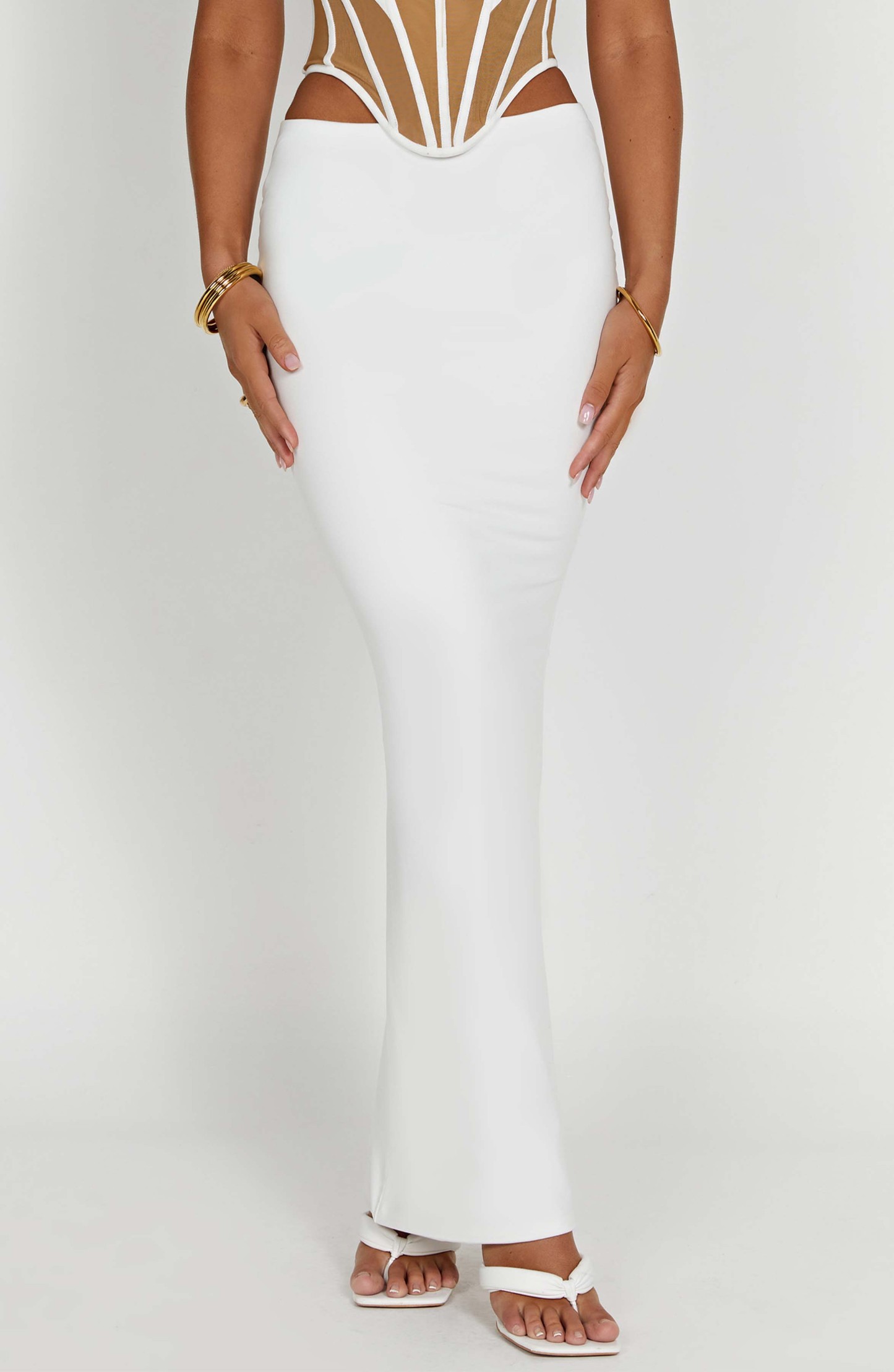 Astrid Maxi Skirt - White-My Top Dress.All Rights Reserved