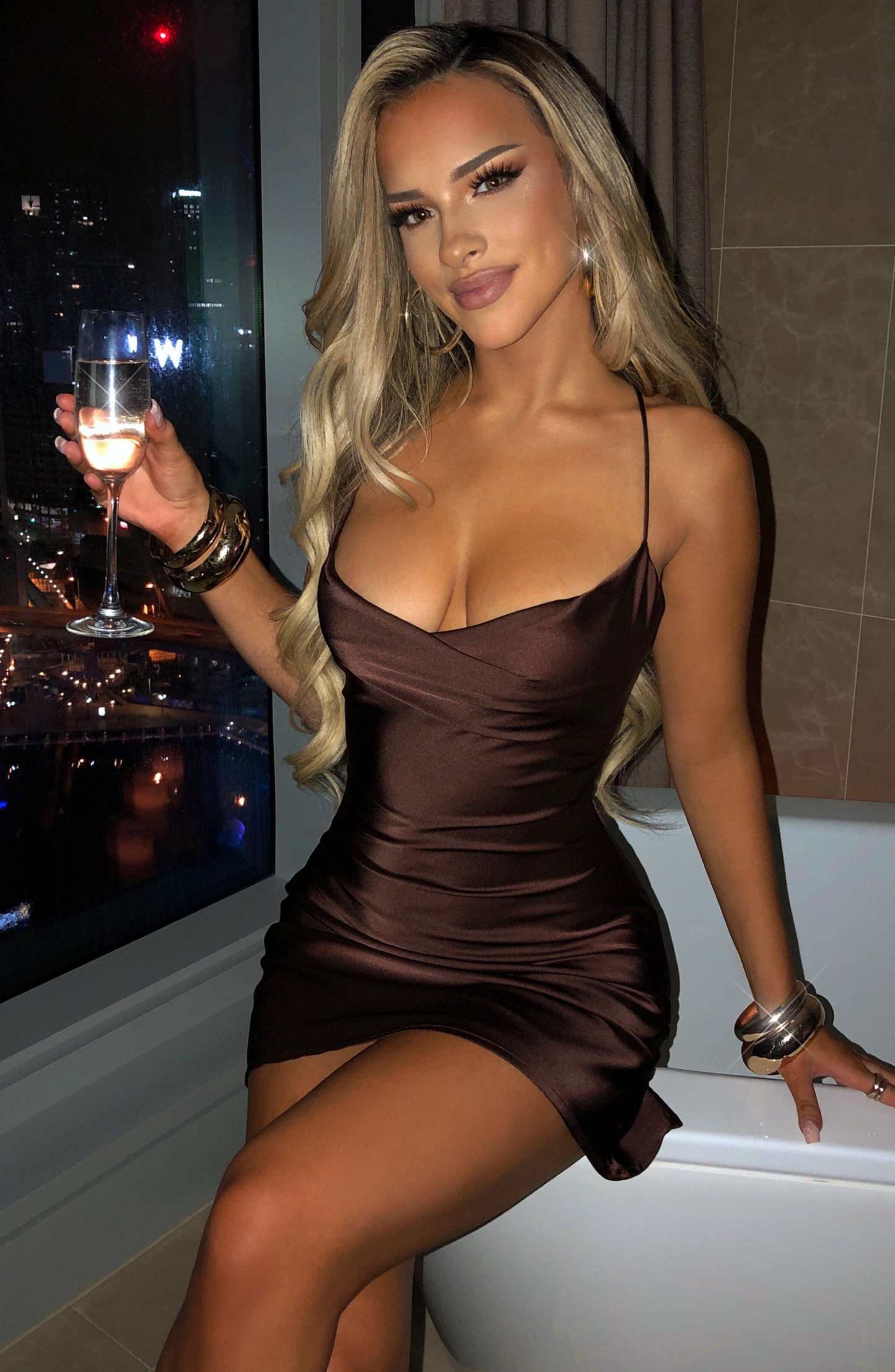 Avianna Mini Dress - Chocolate-My Top Dress.All Rights Reserved