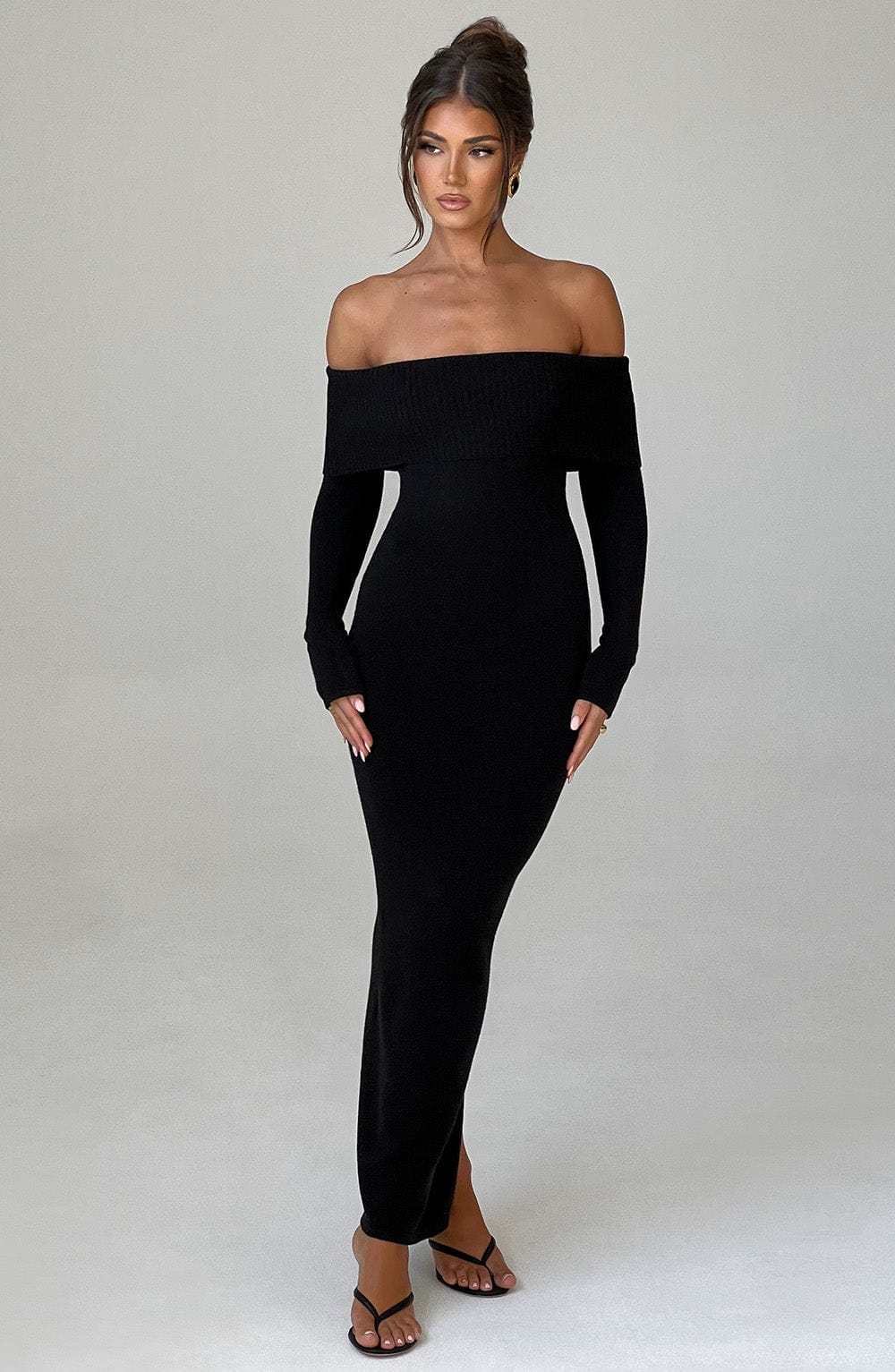Beverley Knit Maxi Dress - Black-My Top Dress.All Rights Reserved