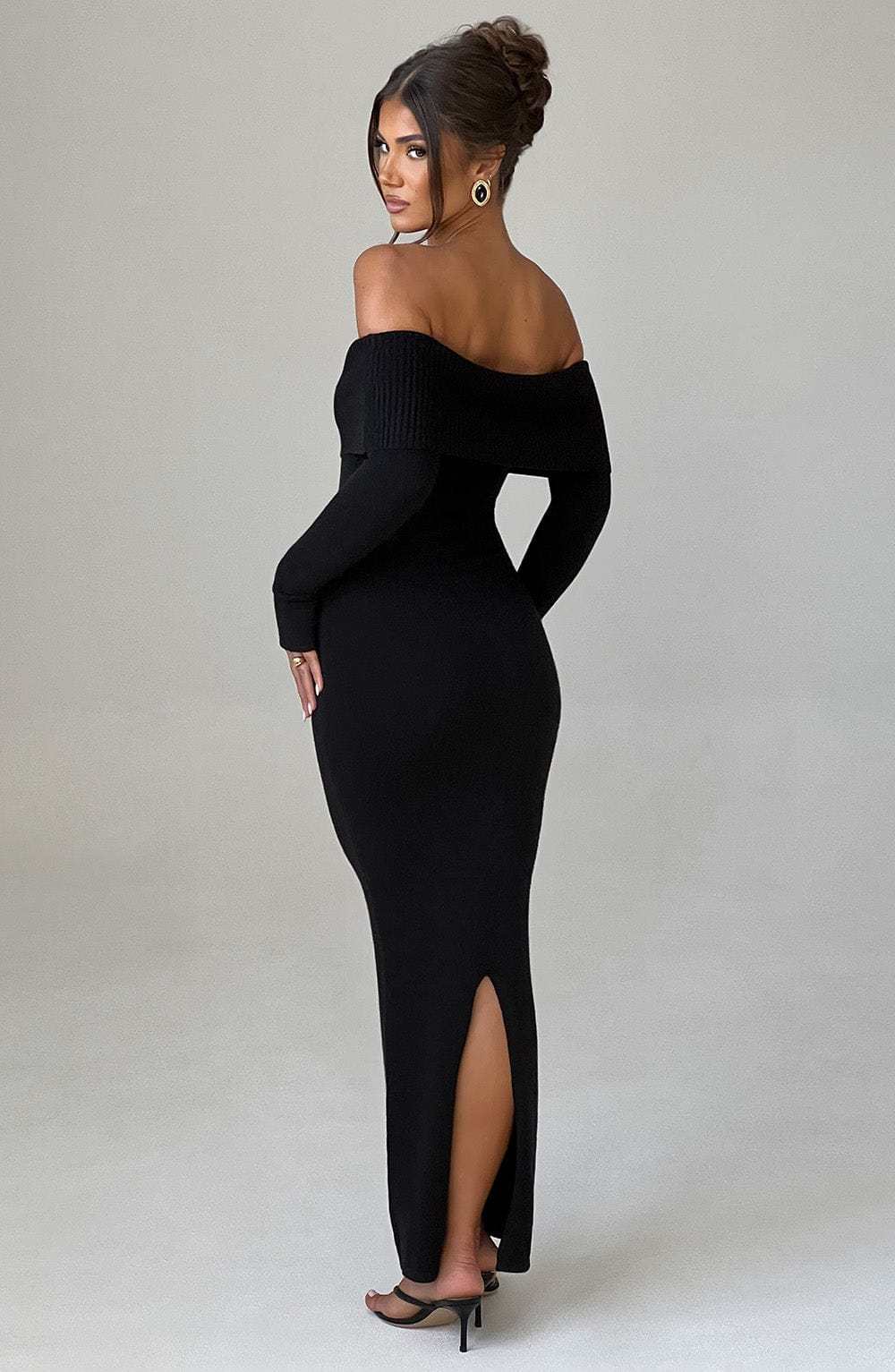 Beverley Knit Maxi Dress - Black-My Top Dress.All Rights Reserved