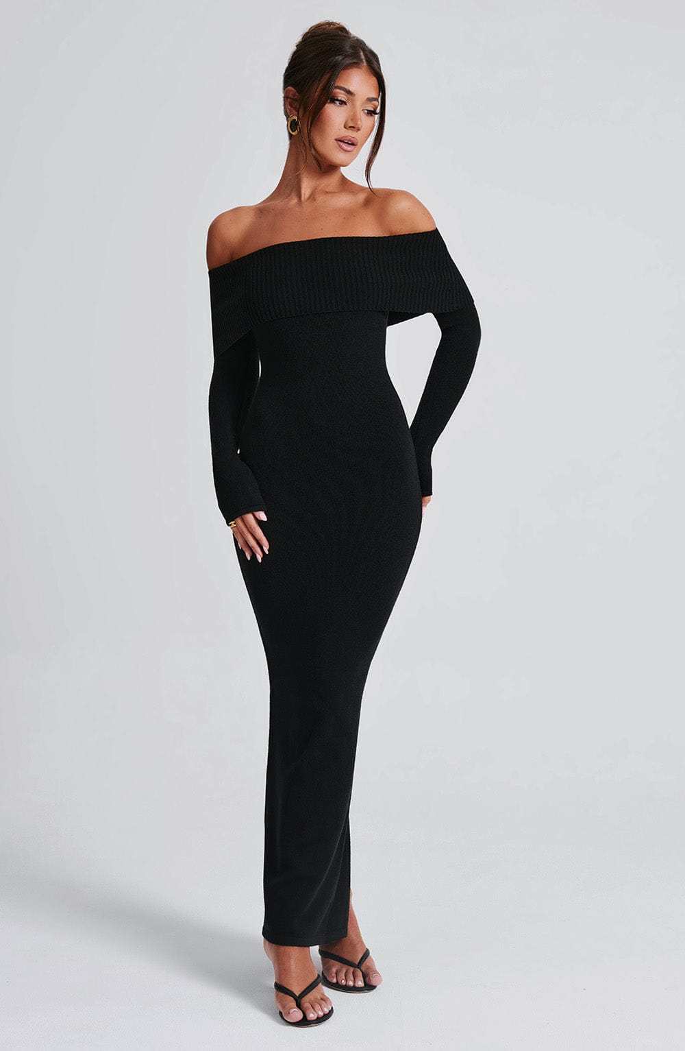 Beverley Knit Maxi Dress - Black-My Top Dress.All Rights Reserved