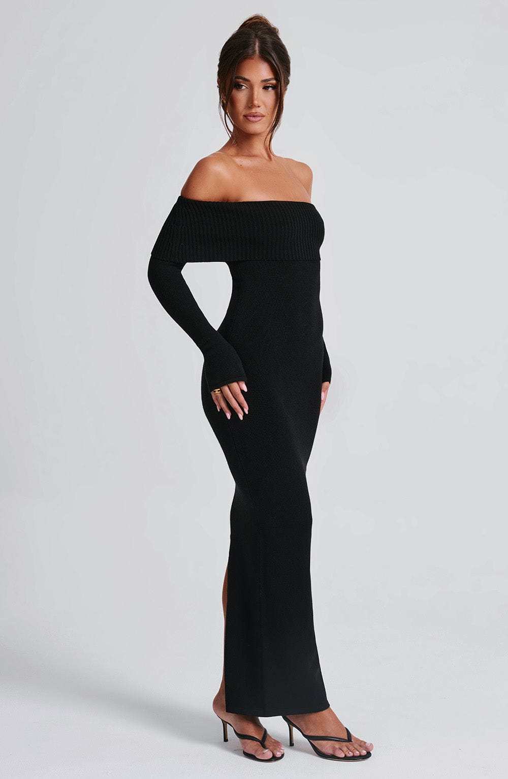 Beverley Knit Maxi Dress - Black-My Top Dress.All Rights Reserved