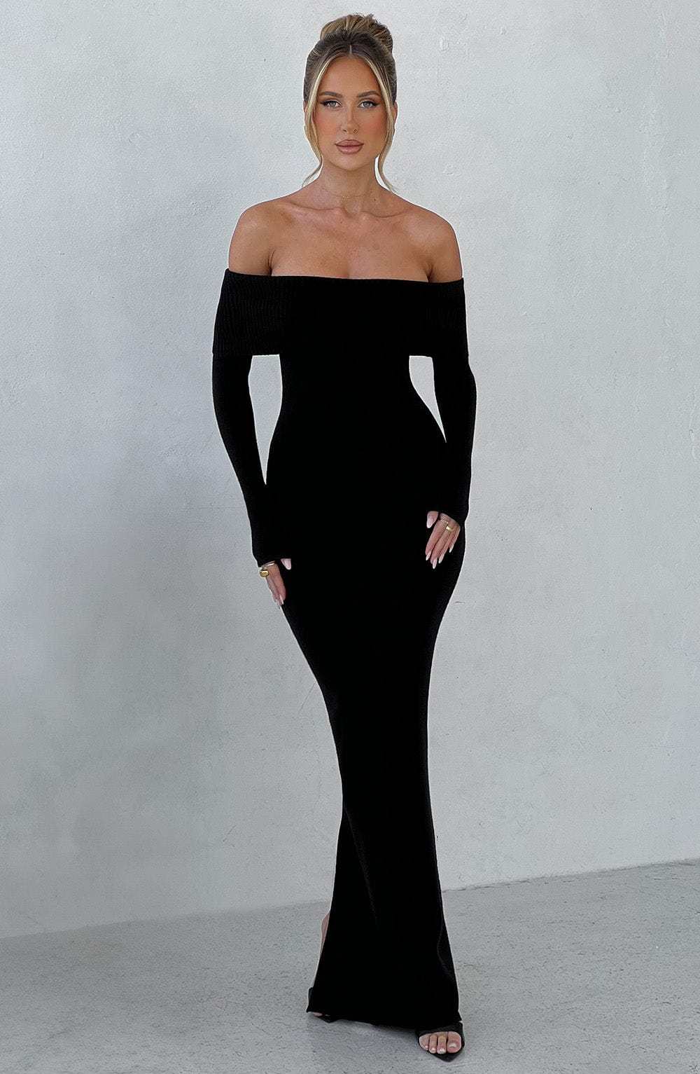 Beverley Knit Maxi Dress - Black-My Top Dress.All Rights Reserved