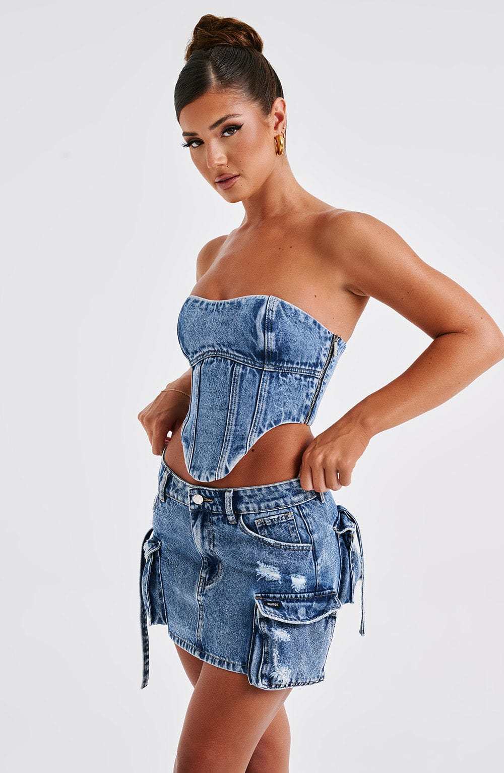 Billie Mini Skirt - Dark Wash-My Top Dress.All Rights Reserved