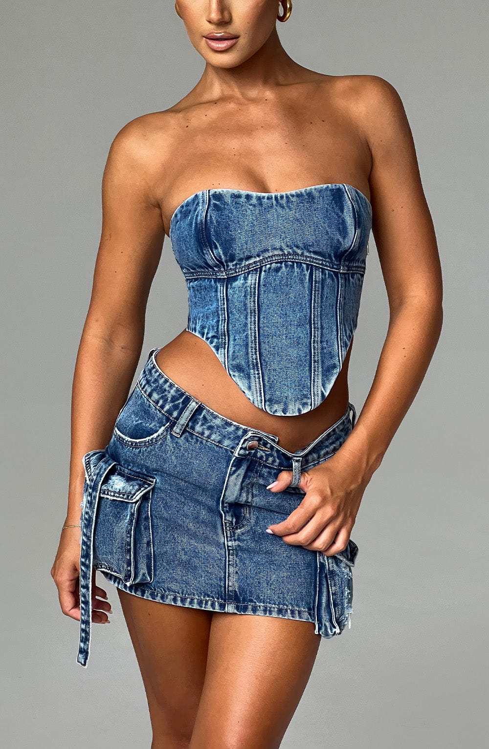 Billie Mini Skirt - Dark Wash-My Top Dress.All Rights Reserved