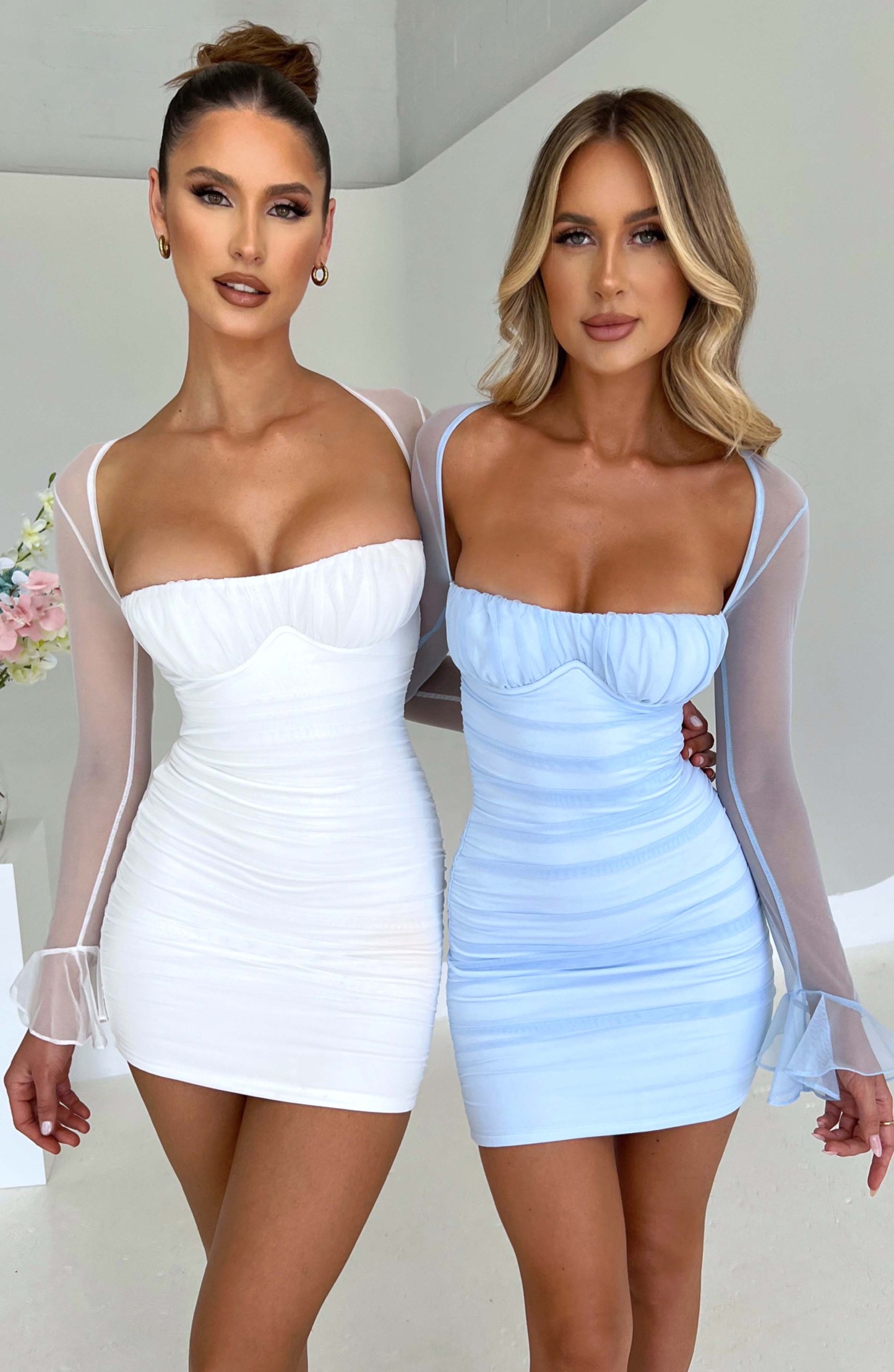 Brea Mini Dress - White-My Top Dress.All Rights Reserved