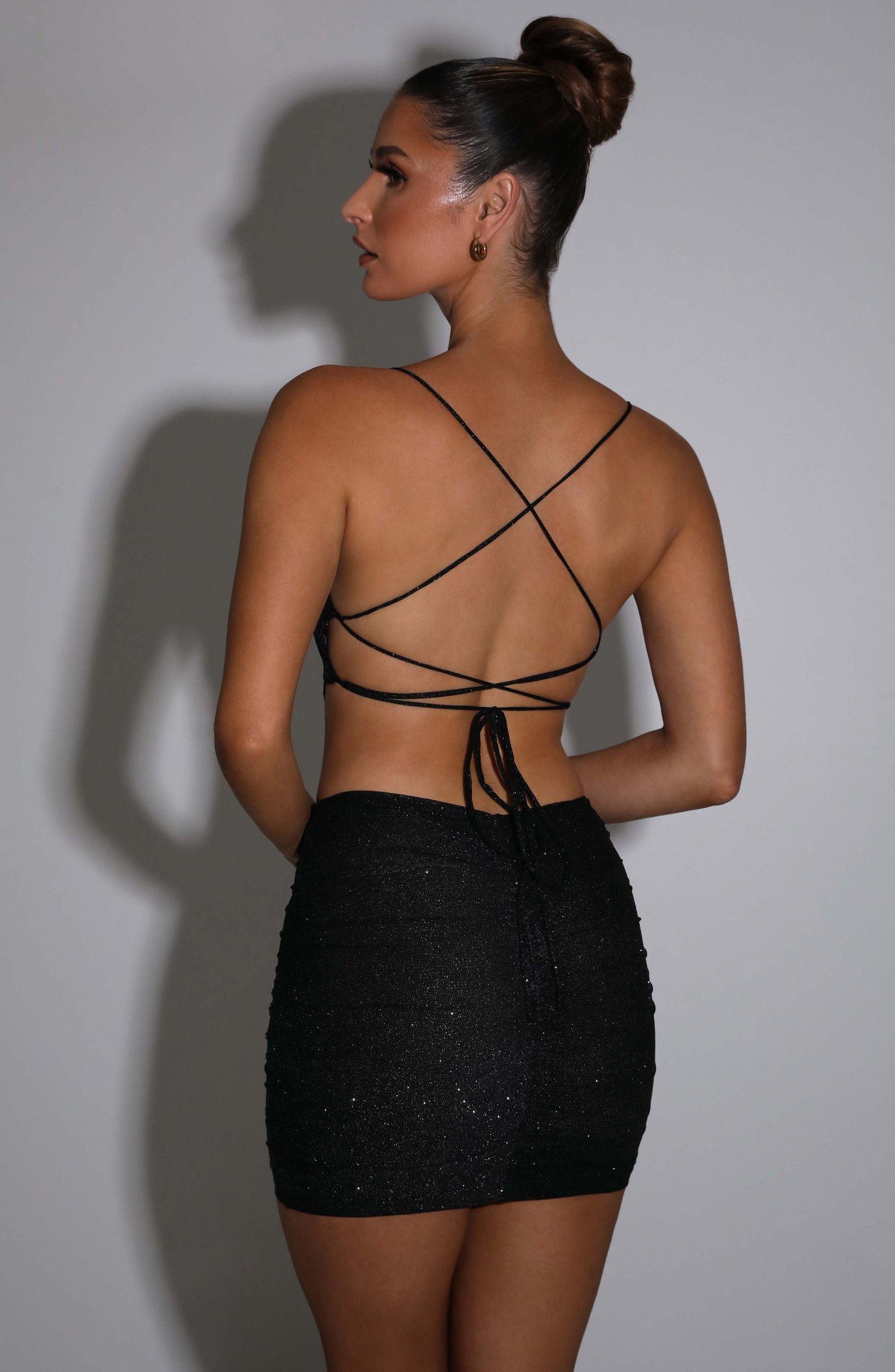 Brielle Mini Skirt - Black Sparkle-My Top Dress.All Rights Reserved