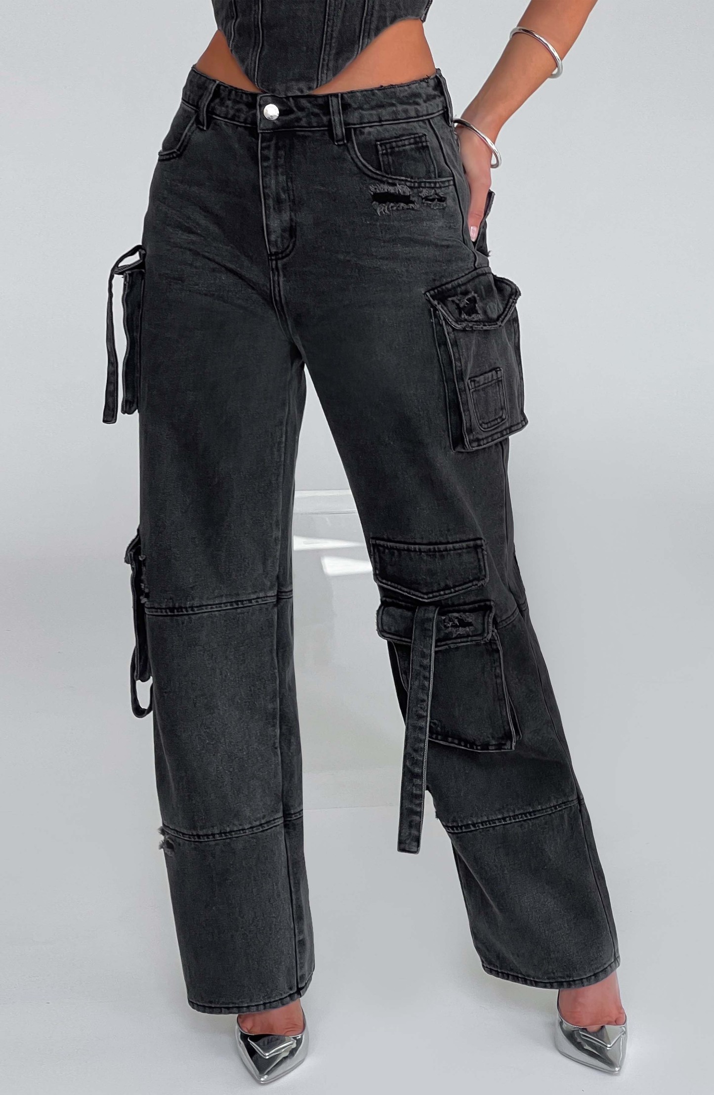 Brooklyn Cargo Pant - Black-My Top Dress.All Rights Reserved