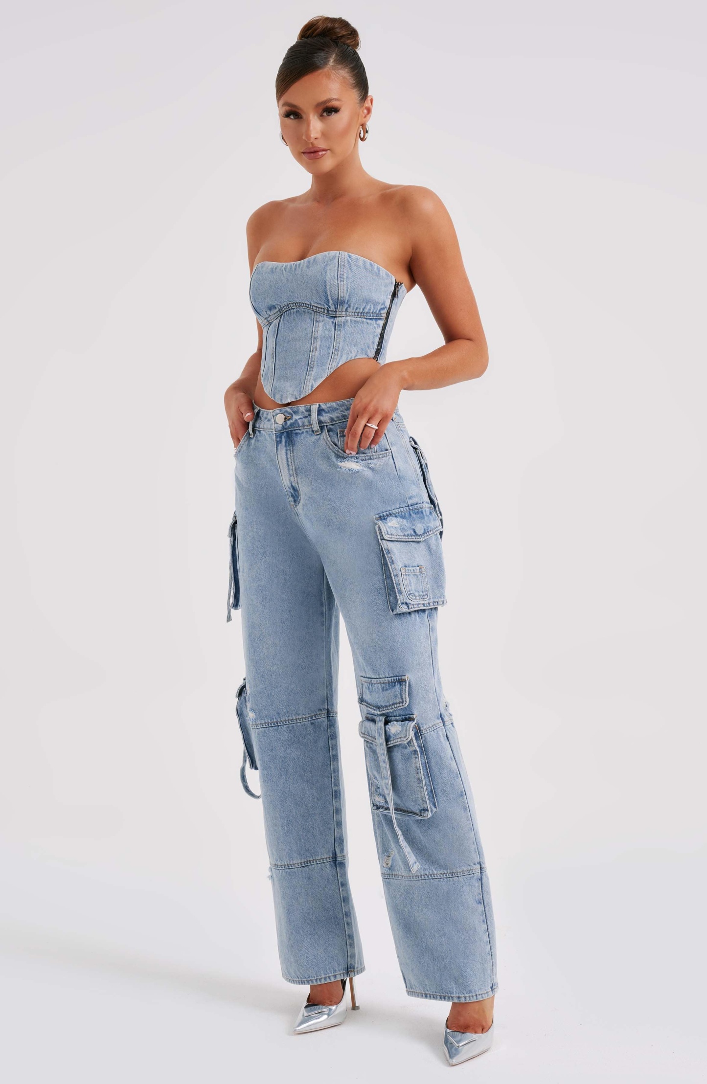 Brooklyn Cargo Pant - Blue-My Top Dress.All Rights Reserved